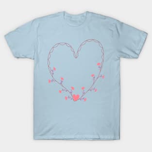 Pretty flowery heart T-Shirt